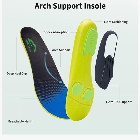 AOV ARCH SUPPORT White and Black Athletic Men's Shoes - Picture 3 of 6